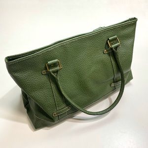 Estée Lauder | Olive Green Leather Tote Bag